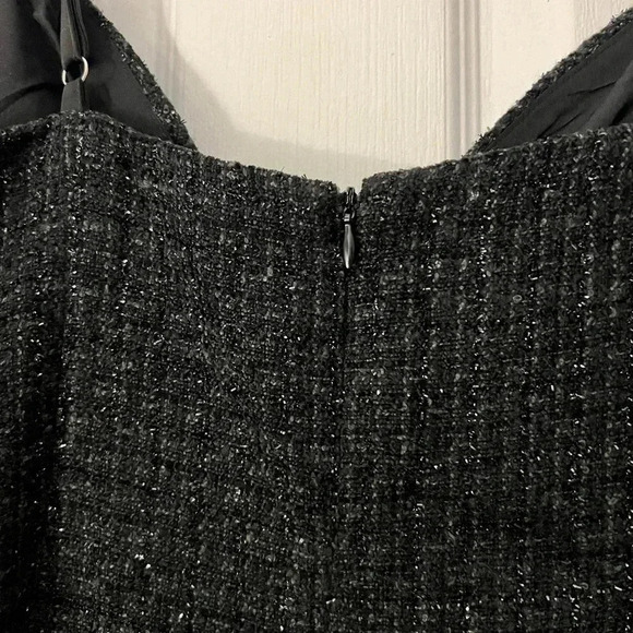 Lulus Easily Posh Black Tweed Lurex Sleeveless Bodycon Mini Dress - Picture 4 of 7
